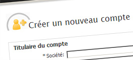 Création d'un compte client